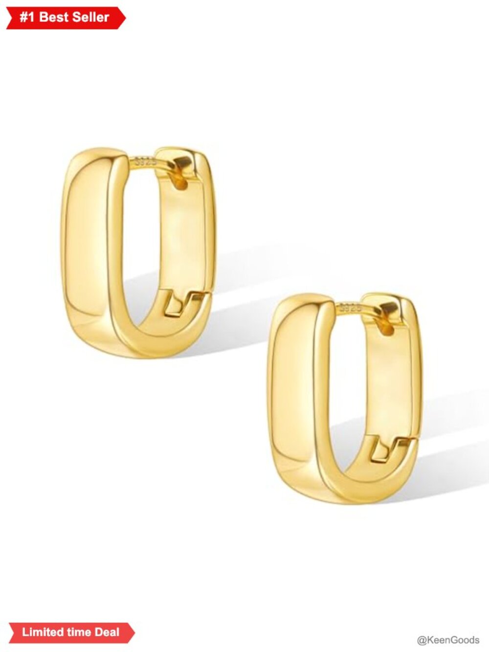 Small Chunky Hoop Earrings Hypoallergenic Brass Huggie Minimalist